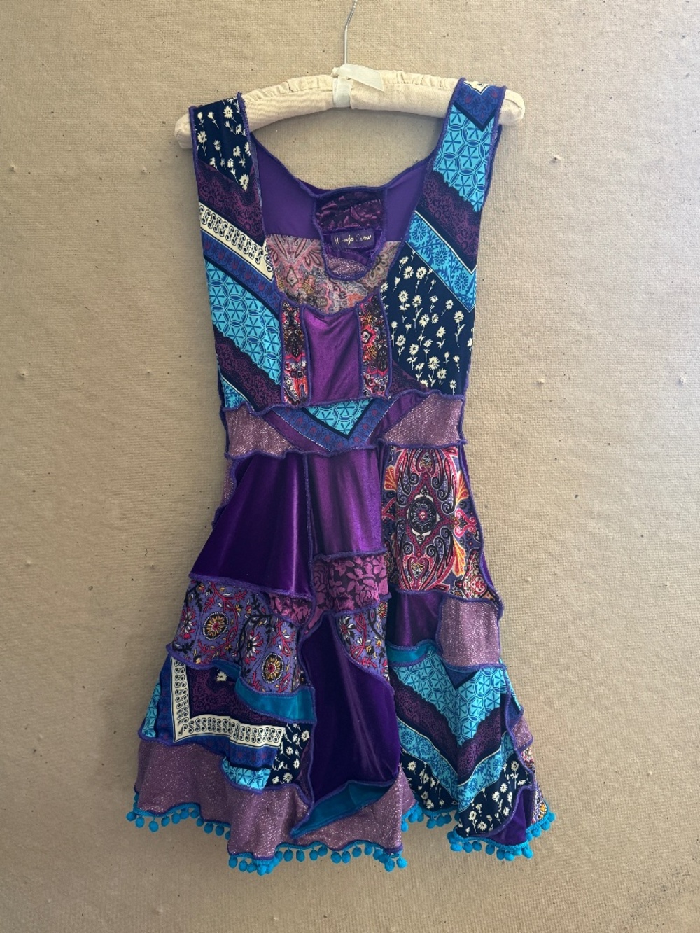 Upcycled Handmade Patchwork Dress by Wunjo Crow